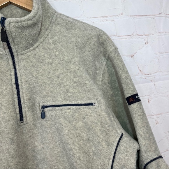 Vintage Arrow Blue Jeans Co Jacket Mens Large Gray Fleece 1/4 Zip Pullover - Picture 5 of 16